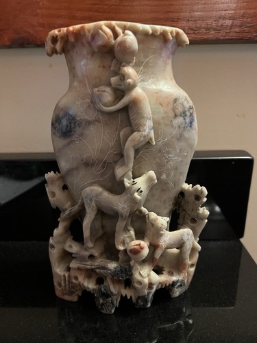 Vintage Unique Large SoapStone Carved Animal Sculpture