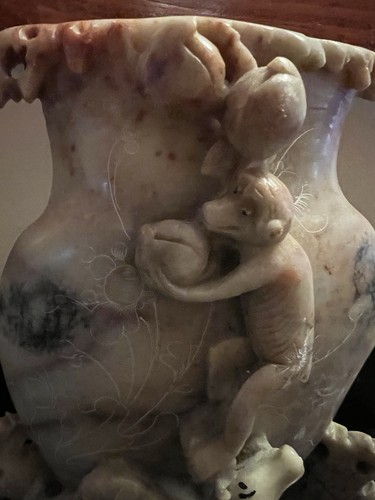 Vintage Unique Large SoapStone Carved Animal Sculpture - photo 2