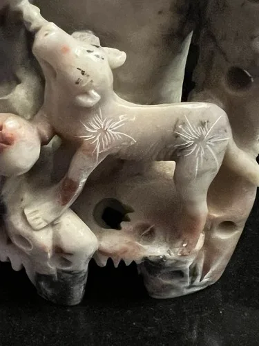 Vintage Unique Large SoapStone Carved Animal Sculpture - photo 4