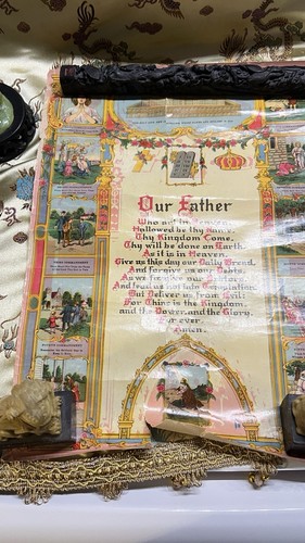 Antique 1905-1911 James Lee Chromolithograph Lord's Prayer