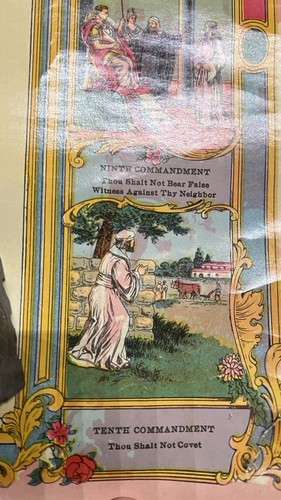 Antique 1905-1911 James Lee Chromolithograph Lord's Prayer - photo 3