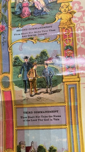 Antique 1905-1911 James Lee Chromolithograph Lord's Prayer - photo 5