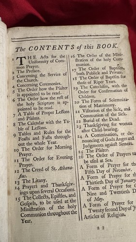 Antique 1758 The Book of Common Prayer, Sacraments, Psalms of Da - photo 4