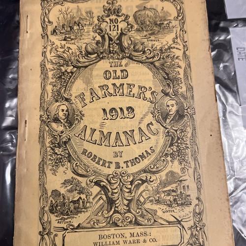 Antique 1913 Old Farmer’s Almanac No 121 Corner Rivet - photo 3
