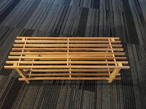 IKEA 25.5” Long Natural Wood 2 Tier Shoe Rack
