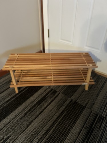 IKEA 25.5” Long Natural Wood 2 Tier Shoe Rack - photo 4
