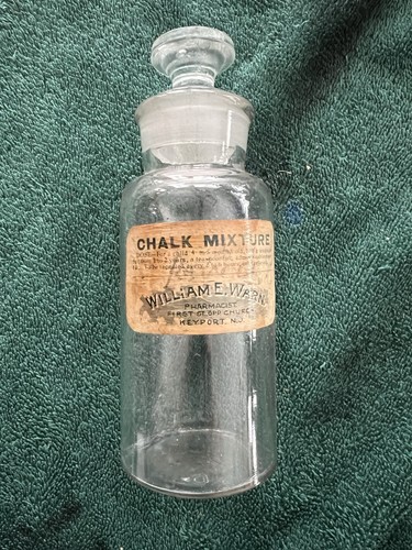 Antique Whitall Tatum Co. Glass Apothecary Lidded Jar