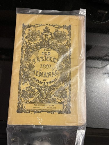 1891 Old Farmers Almanac Robert B Thomas No 99 Antique