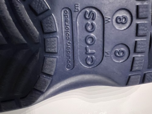 RARE Leather Blue Crocs Islander Pitcrew Sport Boat Shoe Unisex - photo 5