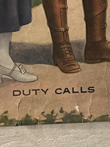 Antique E G Renesch WWI Duty Calls Soldier Recruitment Print - photo 3