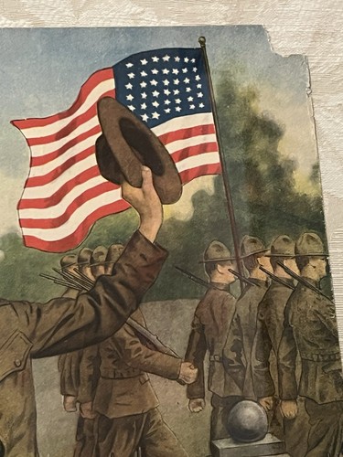 Antique E G Renesch WWI Duty Calls Soldier Recruitment Print - photo 5