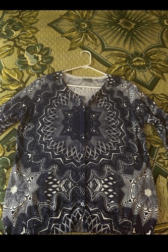 Joseph A. Cardigan Size L NWT Black Medallion Geometric - photo 3