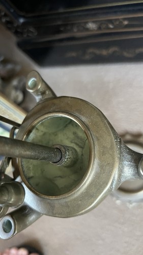 Antique 19th Century Italian Brass Whale Ship Oil Lamp - photo 4