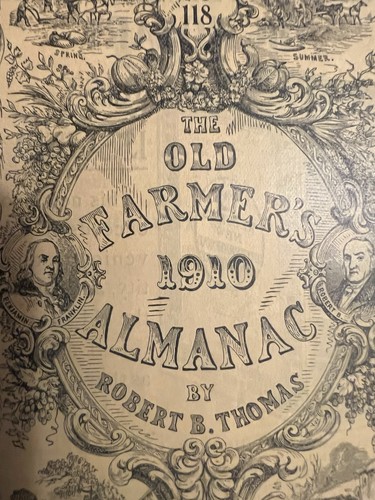 No 117 Antique 1910 The Old Farmer’s Almanac Rivet Corner