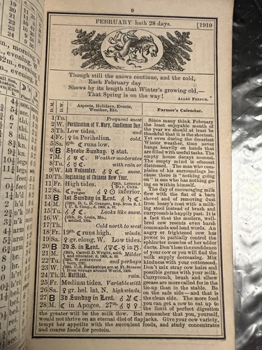 No 117 Antique 1910 The Old Farmer’s Almanac Rivet Corner - photo 4