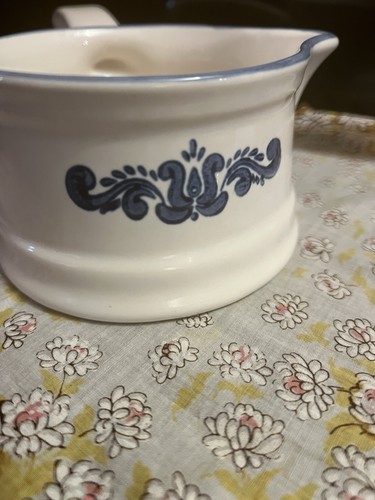 Vtg Pfaltzgraff Stoneware Blue Village Stick Handled Pot - photo 5