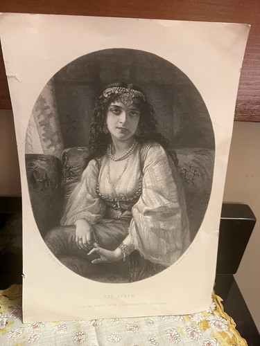 Antique Pretty Steel Engraving By Herbert K. Bourne The SYREN