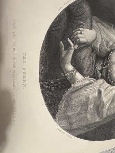 Antique Pretty Steel Engraving By Herbert K. Bourne The SYREN - photo 2