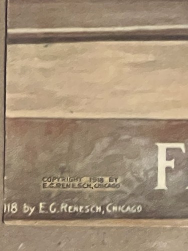 Antique 1918 Edward George Renesch Flag of Freedom Poster - photo 3