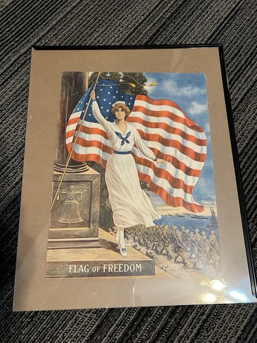Antique 1918 Edward George Renesch Flag of Freedom Poster - photo 5