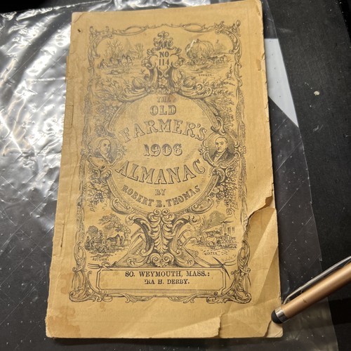 Antique 1906 No 114 The Old Farmers Almanac - photo 2