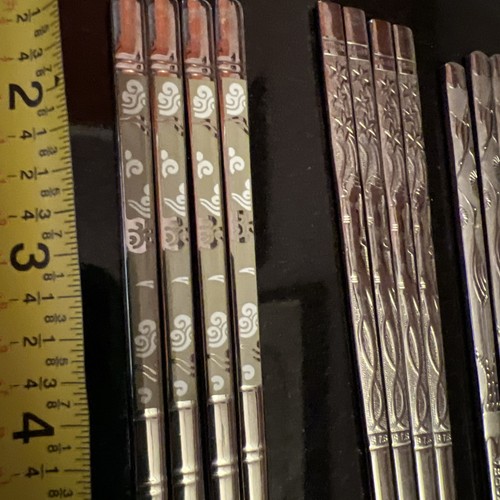 Lot 18 Pc Stainless Steel Chopsticks & 2 Serving Spoons - photo 2