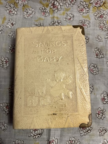 Zell Savings For Baby A B C Book Like Coin Bank w / Working Key