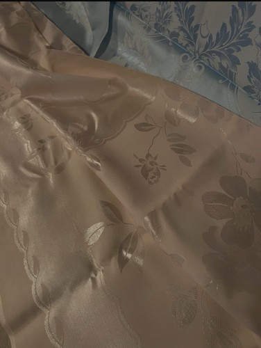 Lovely Vintage ROSE & BLUE Floral Tablecloth w/ Napkins UNUSED - photo 4