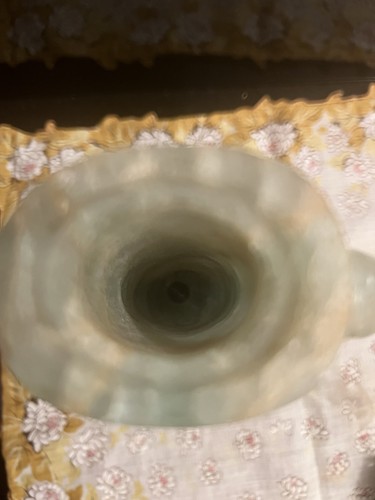 Vintage 1940-50 Fluorite Hand Carved Crystal Vase Sculpture - photo 4