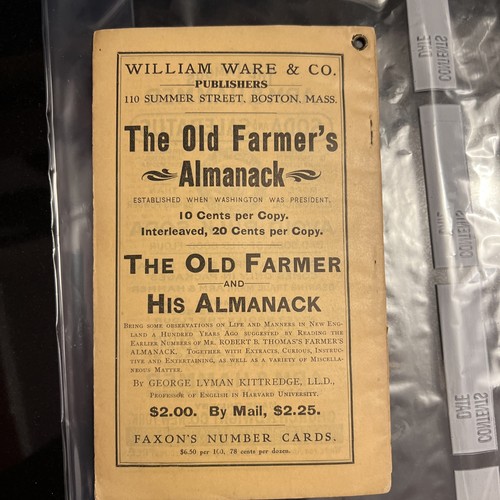 Antique 1914 The Old Farmer’s Almanac No 122 corner Rivet - photo 5