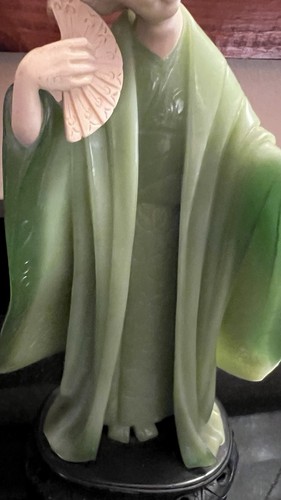 Wony Italy Faux Jade Geisha Asian Woman Ivorite Figurine - photo 2