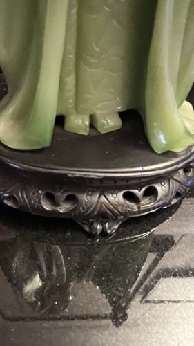 Wony Italy Faux Jade Geisha Asian Woman Ivorite Figurine - photo 3