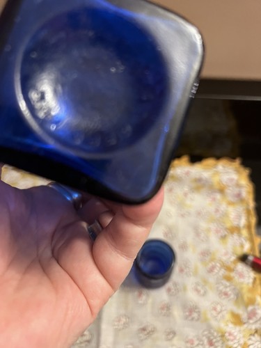 ANTIQUE JOHN WYETH & BRO COBALT BLUE MEDICINE BOTTLE PAT.1899 - photo 4