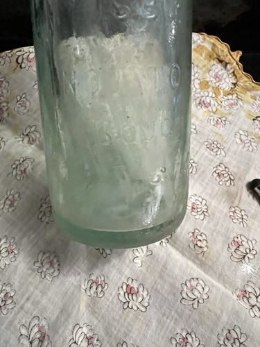 Antique Blob Top Glass Bottle Clear Aqua -George HERRMANN - photo 3