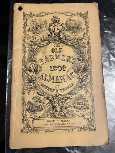 The Old Farmer's Almanac 1908 Robert B. Thomas Softcover - photo 4