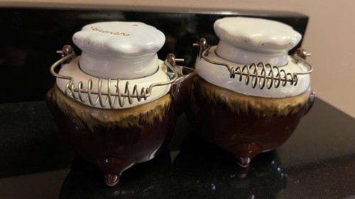Vintage Tilso Chef Bee Fly On Nose Creamer & Sugar Set - photo 3