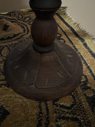 Antique Detailed Wood Vanity Shaving Mirror Carved Swivel - photo 5