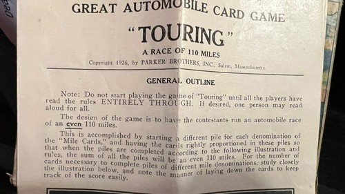 Antique 1926 Parker Brothers Touring Card Game - photo 3