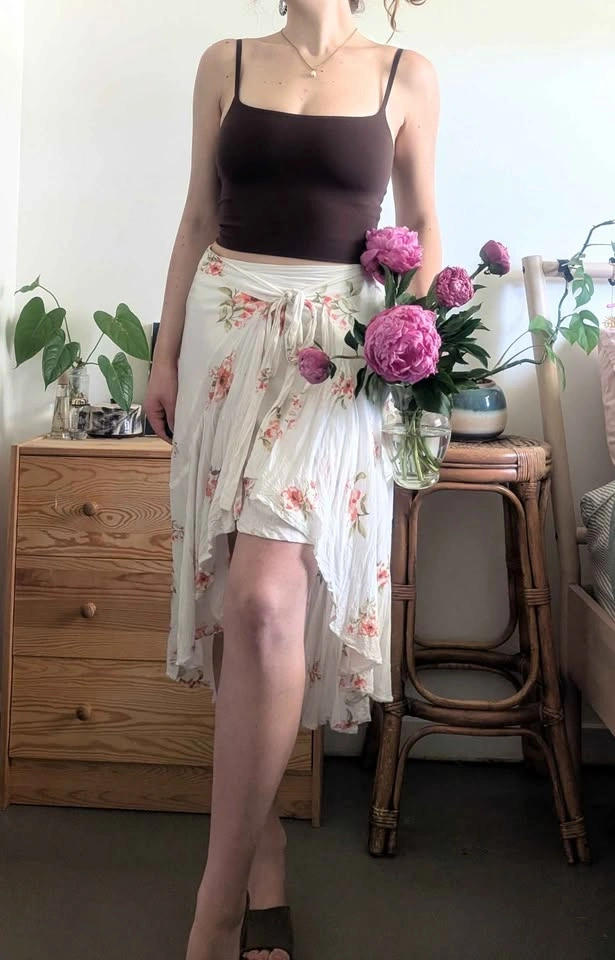 Sweet Delilah Midi Floral Wrap Tie Skirt - photo 2