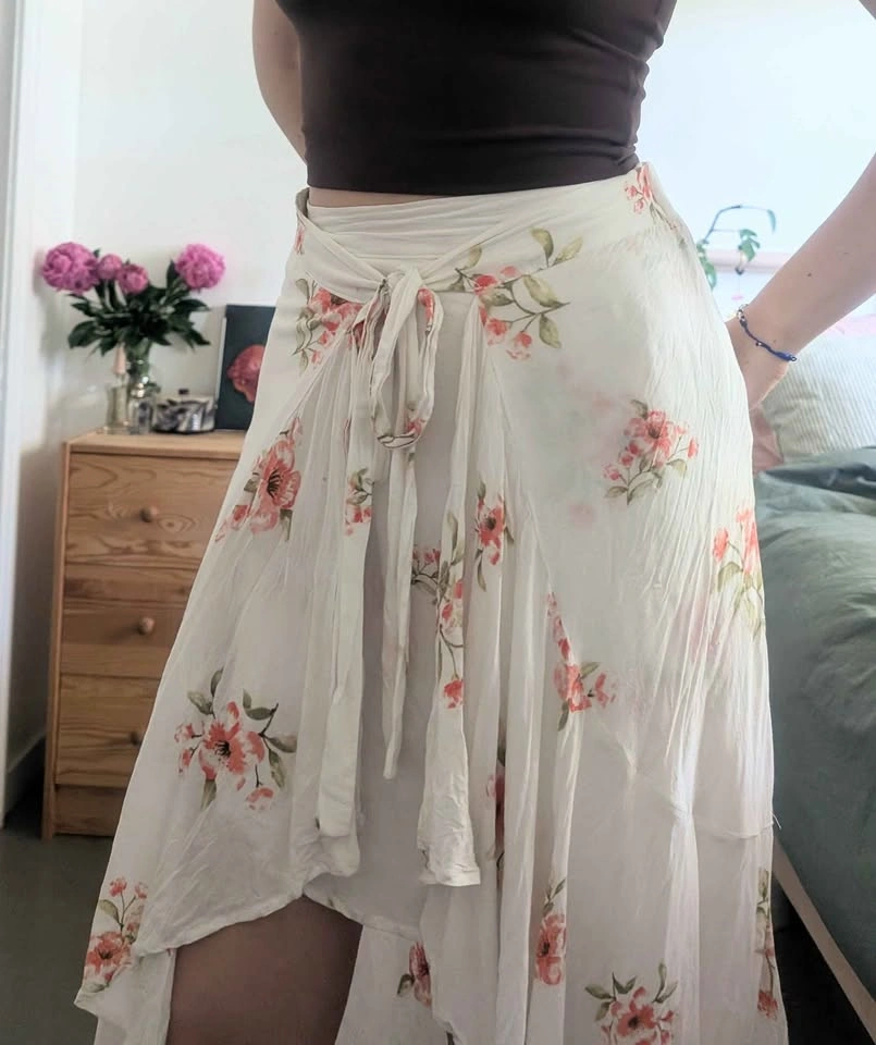 Sweet Delilah Midi Floral Wrap Tie Skirt - photo 3