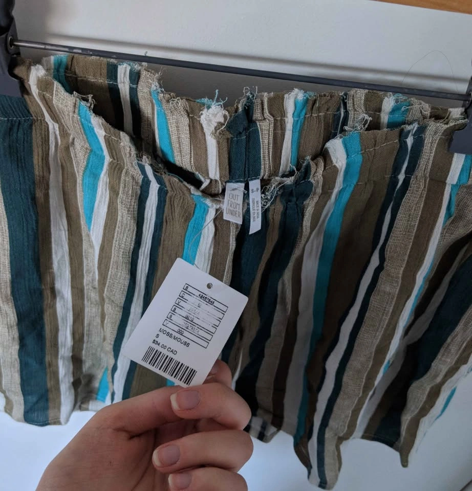 NEW With Tags Out From Under Urban Outfitters Striped Shorts - photo 5