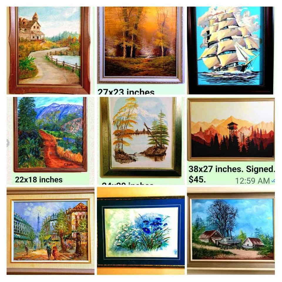 88 Vintage and Antique Oil Paintings ($30-$100) - photo 3