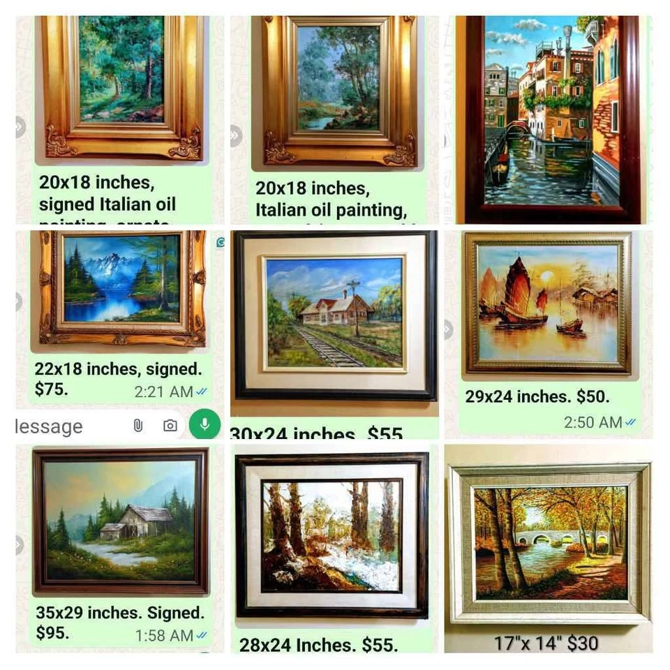 88 Vintage and Antique Oil Paintings ($30-$100) - photo 4