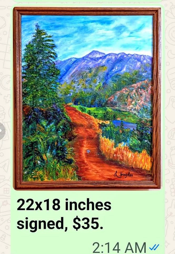 Mid-century original oil painting, framed, signed. 22x18 inches.