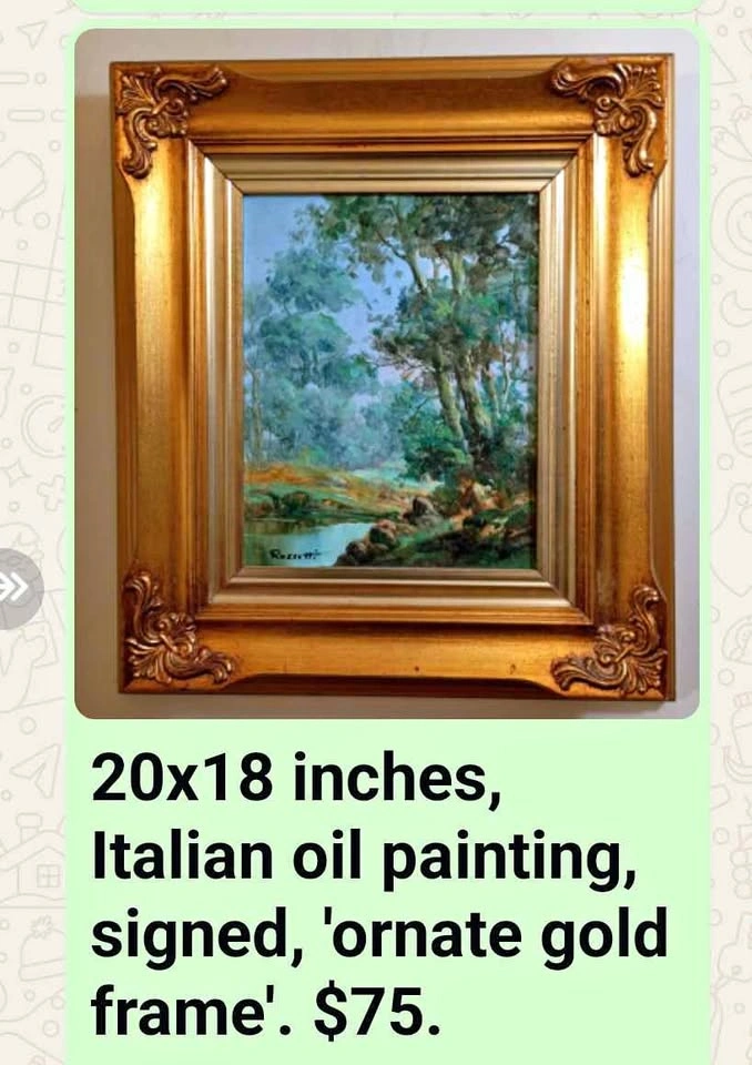 70 original vintage and antique oil paintings