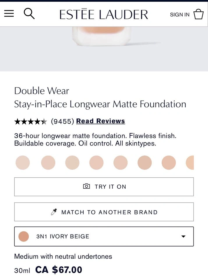 ESTEE LAUDER Double Wear Stay-in-Place Longwear Matte Foundation - photo 2