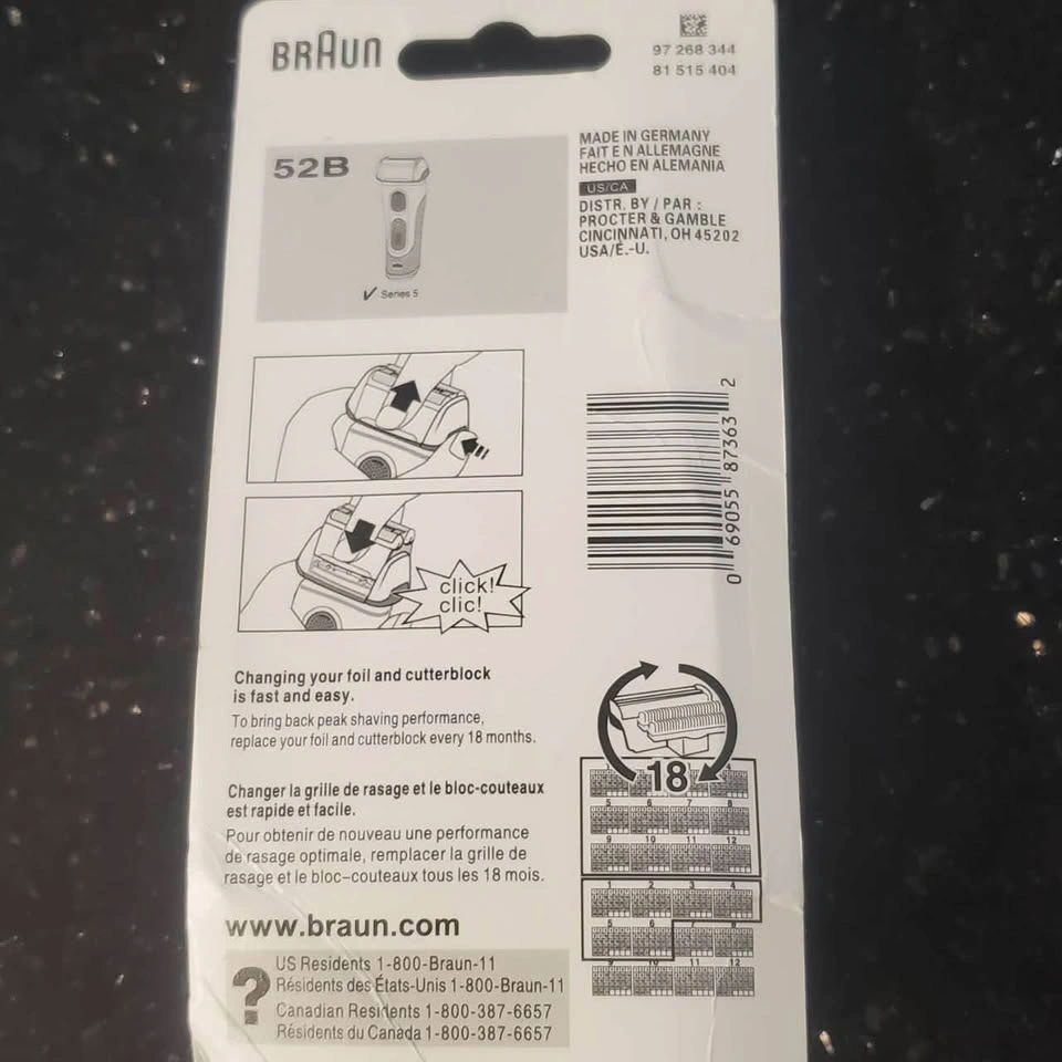Braun Series 5 52B Replacement Cassette Brand New Factory Sealed - photo 4