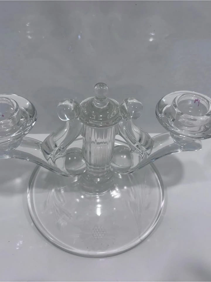 Art Deco Hughes Cornflower Imperial Candlewick Candlestick - photo 2