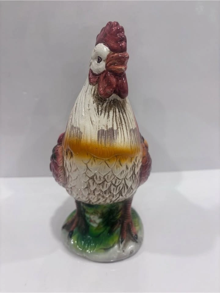Vintage Ceramic Rooster Figurine Fruit Decor Hand Painted 9.5” - photo 2