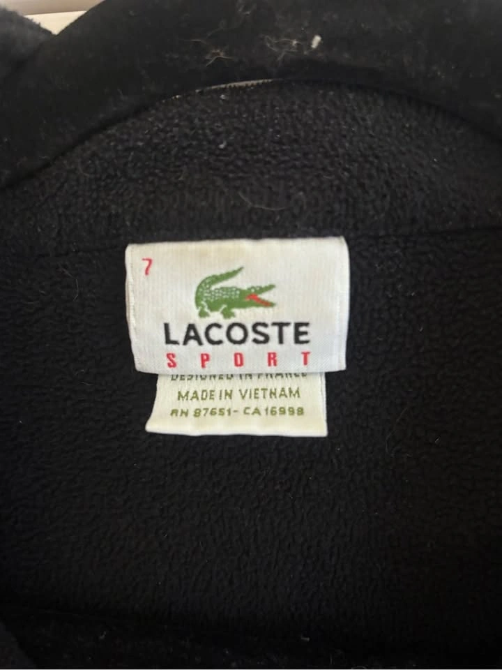 Lacoste Sport Full Zip Fleece Jacket Black Mens Size 7 XL/XXL - photo 3